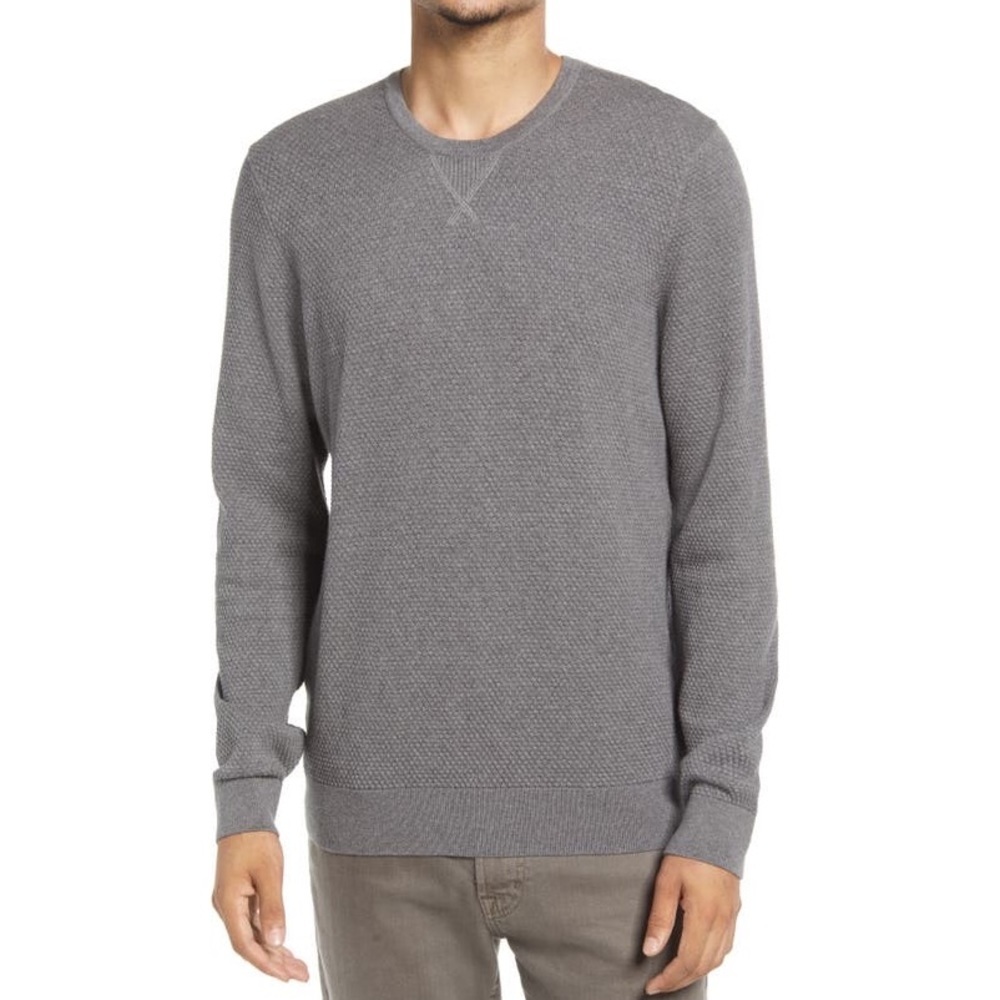 BRAX Rick Hi Flex Honeycomb Weave Sweatshirt In Cliff, Size L, NWT‎